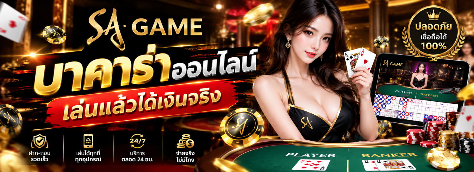 SAGAME บาคาร่าออนไลน์ เล่นแล้วได้เงินจริง