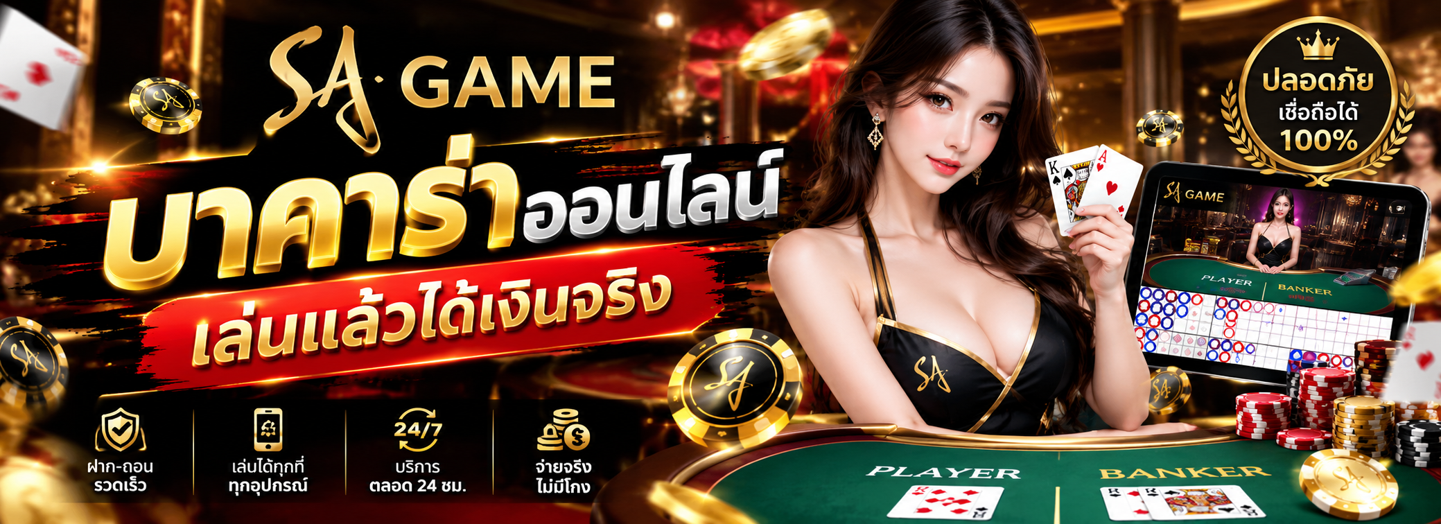 SAGAME บาคาร่าออนไลน์ เล่นแล้วได้เงินจริง